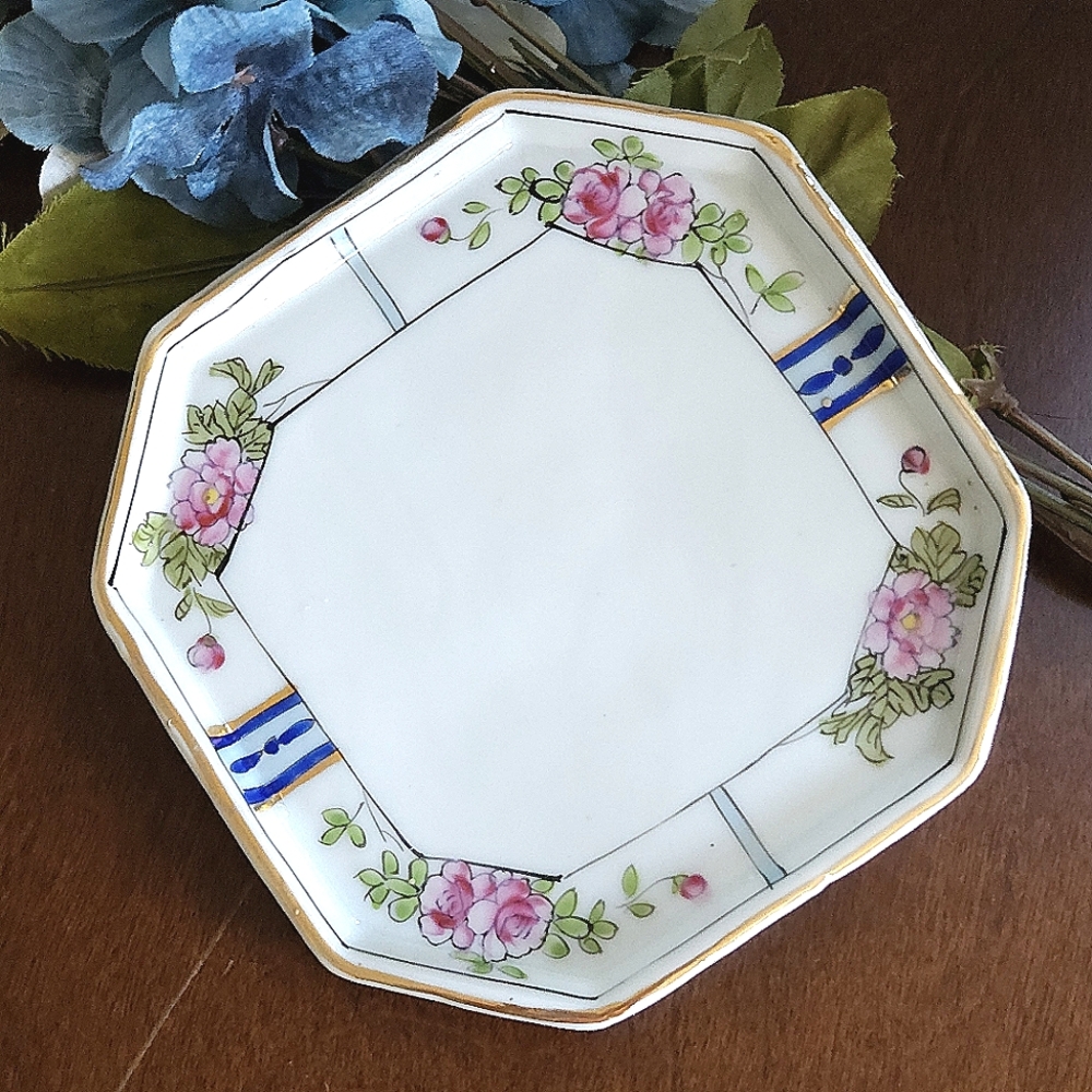 Vintage Hand Painted Tray or Trinket Dish made by Nippon Toki Kaisha 1920s